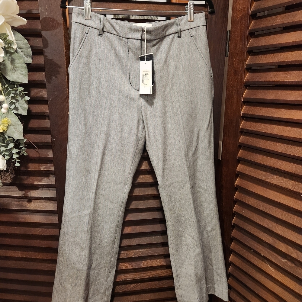 3.1 Phillip Lim Light Gray Plaid Boot-Cut Trousers